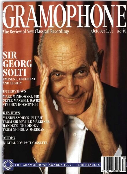 Gramophone – October 1992 Cover