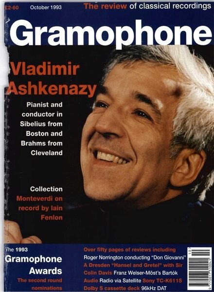 Gramophone – October 1993 Cover