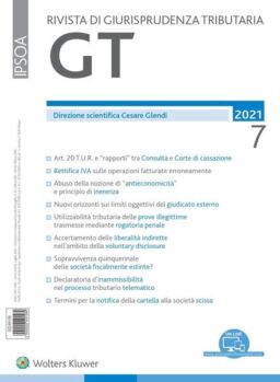 GT Rivista di Giurisprudenza Tributaria – Luglio 2021