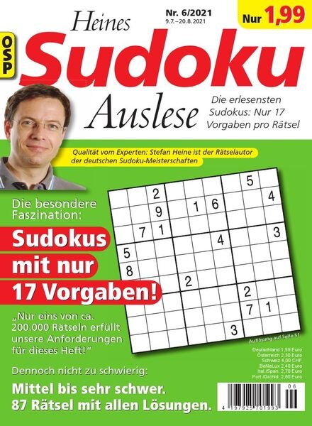Heines Sudoku Auslese – Nr.6 2021 Cover