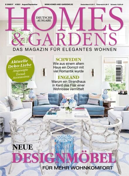 Homes & Gardens Germany – August-September 2021 Cover