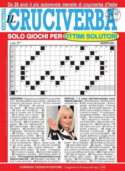 Il Cruciverba – agosto 2021 Cover