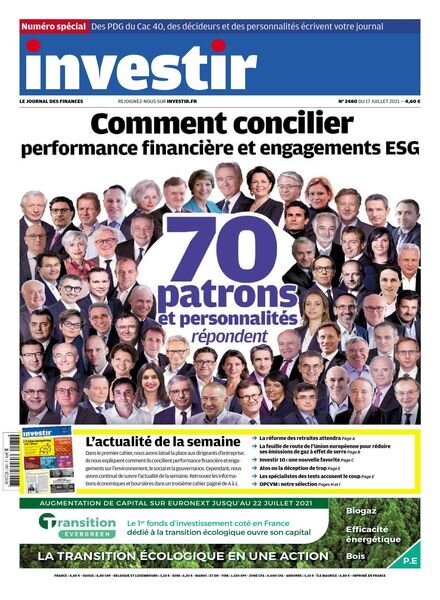 Investir – 17 Juillet 2021 Cover