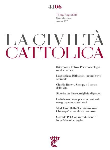 La Civilta Cattolica – 17 Luglio 2021 Cover