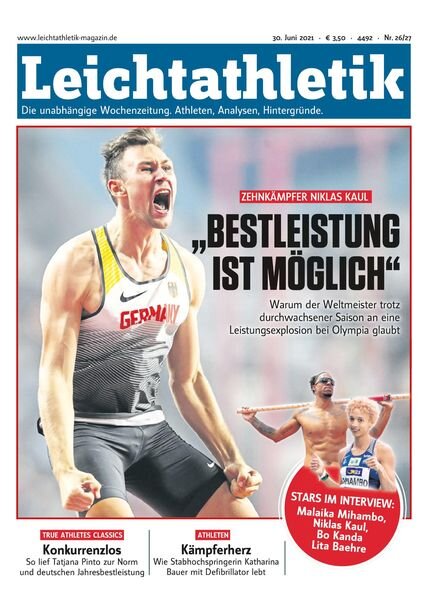Leichtathletik – 29 Juni 2021 Cover