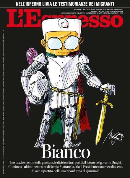 l’Espresso – 1 Agosto 2021 Cover
