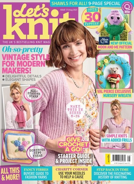 Let’s Knit – Issue 173 – August 2021 Cover