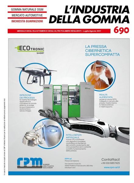L’industria della Gomma – Luglio-Agosto 2021 Cover