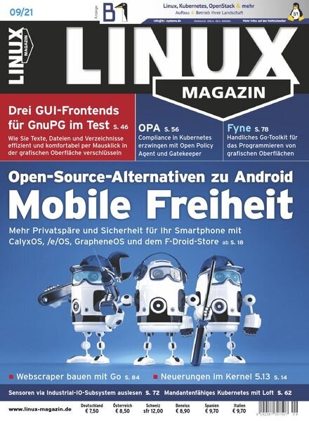 Linux Magazin germany – September 2021 Cover