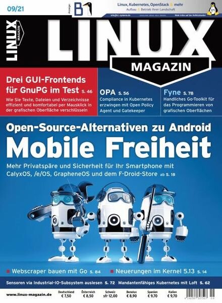 Linux-Magazin – September 2021 Cover
