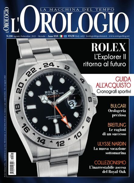 l’Orologio – Agosto-Settembre 2021 Cover