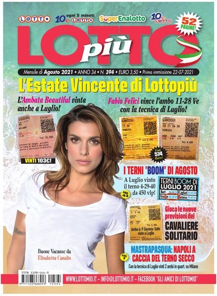 Lottopiu – Agosto 2021 Cover