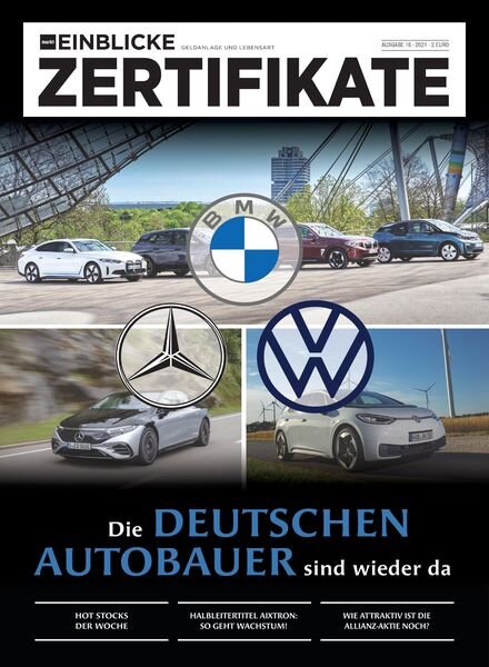 marktEINBLICKE Zertifikate – 11 August 2021 Cover