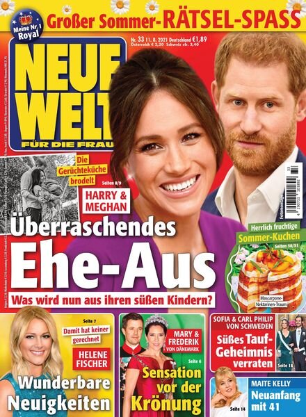 Neue Welt – 11 August 2021 Cover