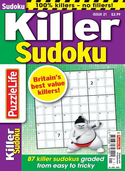 PuzzleLife Killer Sudoku – 22 July 2021 Cover