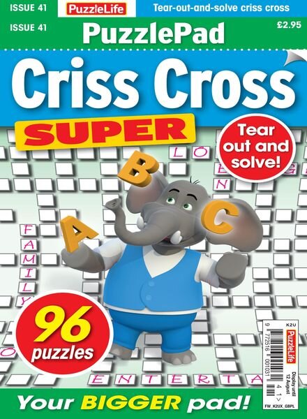 PuzzleLife PuzzlePad Criss Cross Super – 15 July 2021 Cover