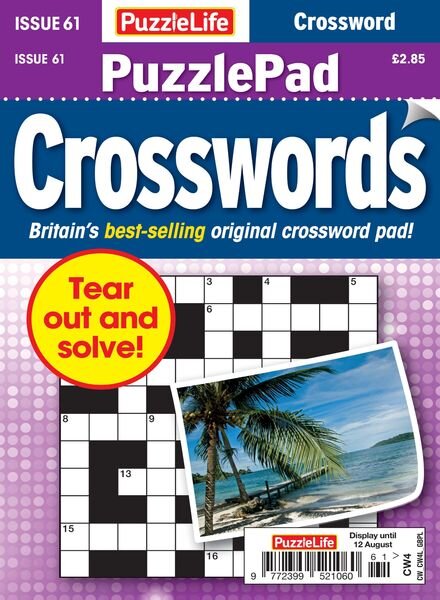 PuzzleLife PuzzlePad Crosswords – 15 July 2021 Cover