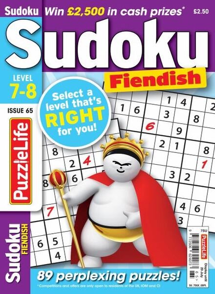 PuzzleLife Sudoku Fiendish – 01 July 2021 Cover