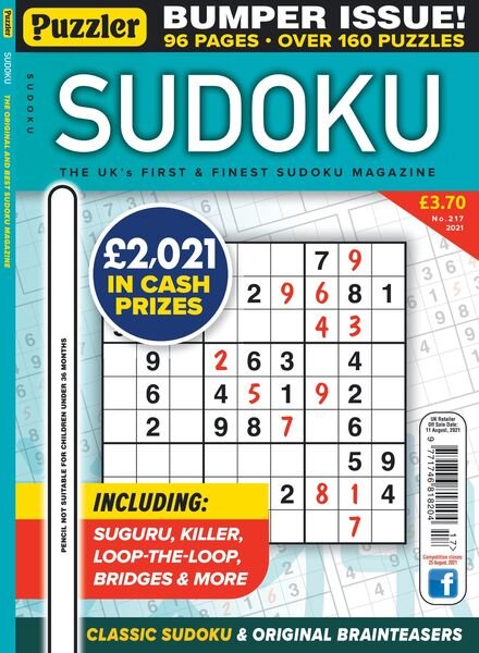 Puzzler Sudoku – July 2021 Cover