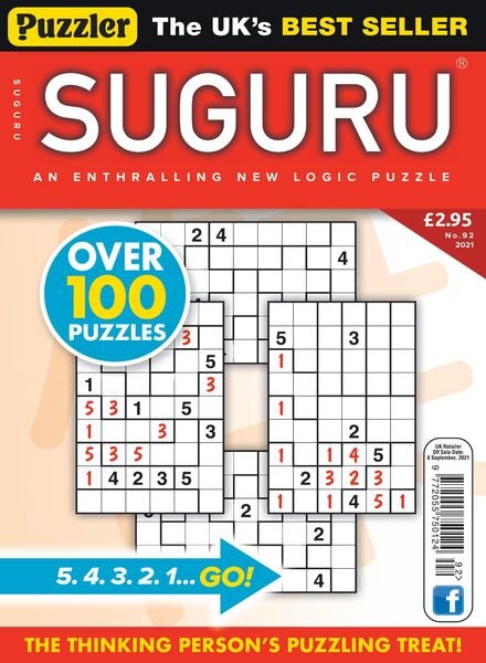 Puzzler Suguru – August 2021 Cover