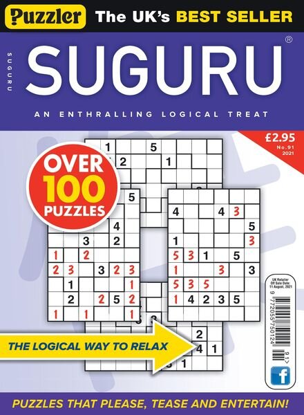 Puzzler Suguru – July 2021 Cover