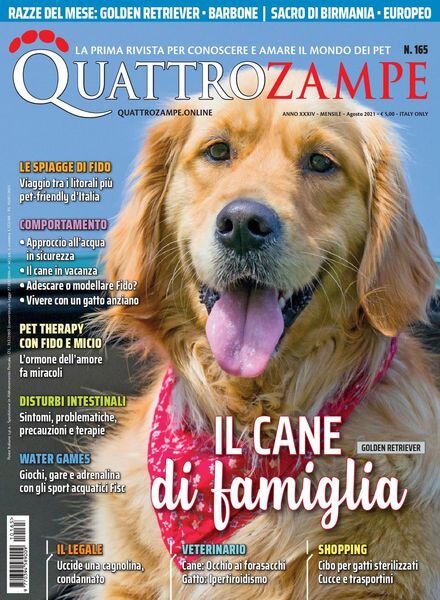 Quattro Zampe – agosto 2021 Cover