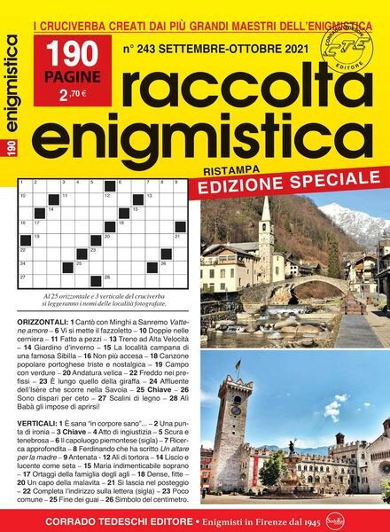 Raccolta Enigmistica – settembre 2021 Cover