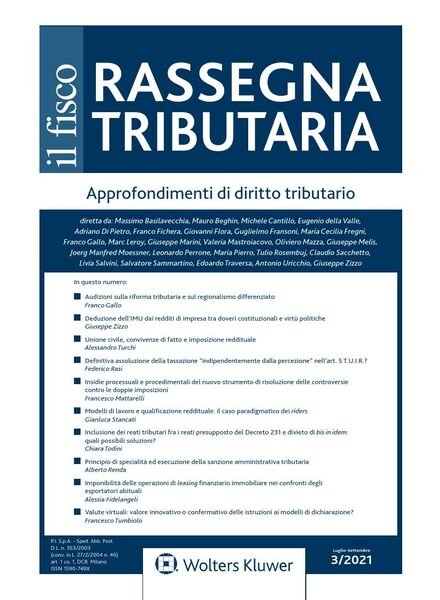 Rassegna Tributaria – Maggio-Giugno 2021 Cover