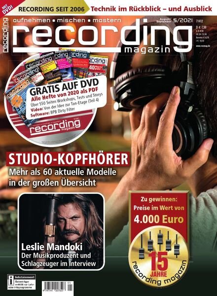 Recording Magazin – August-September 2021 Cover
