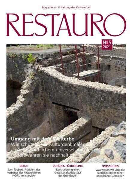 Restauro – August 2021 Cover