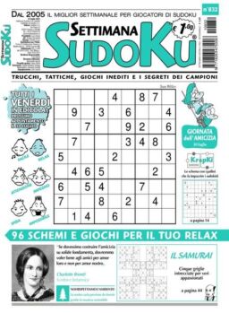 Settimana Sudoku – 21 luglio 2021