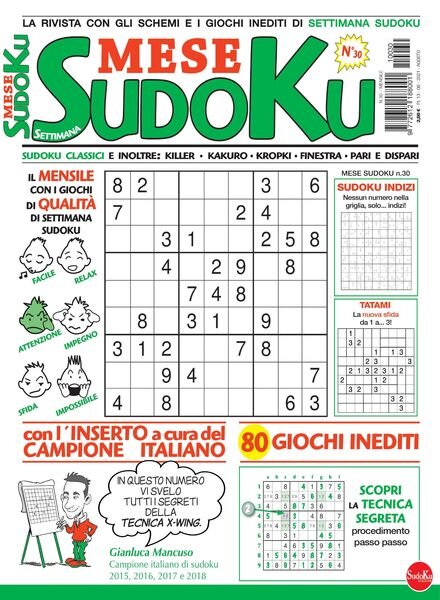 Settimana Sudoku Mese – 13 agosto 2021 Cover