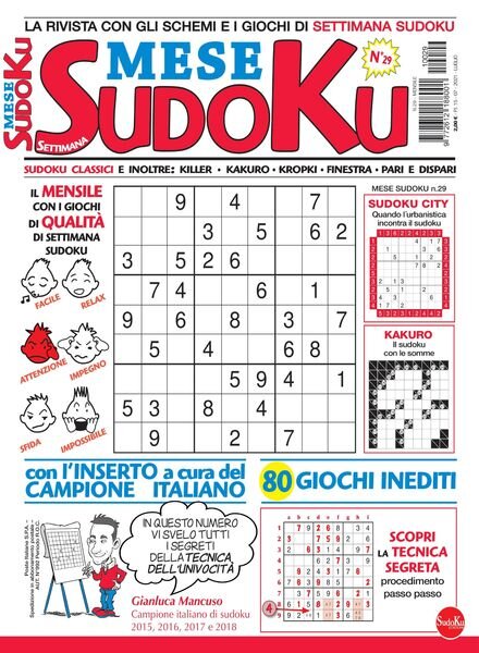 Settimana Sudoku Mese – 15 luglio 2021 Cover