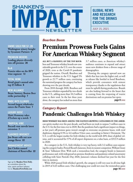 Shanken’s Impact Newsletter – July 15, 2021 Cover