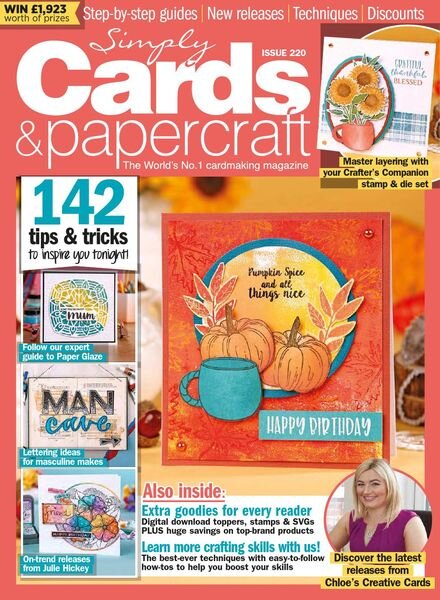 Simply Cards & Papercraft – Issue 220 – August 2021 Cover