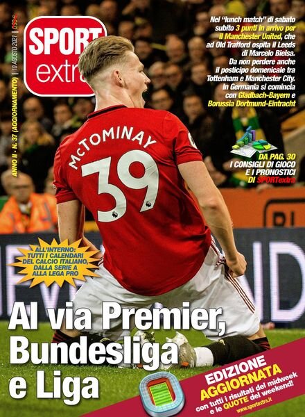 SPORTextra aggiornamento – 13 Agosto 2021 Cover