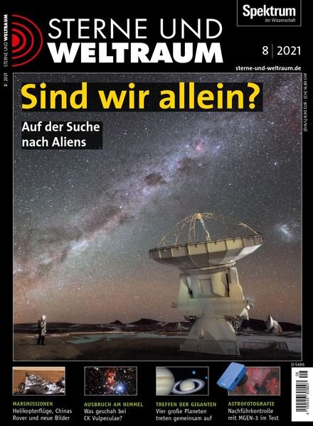 Sterne und Weltraum – August 2021 Cover