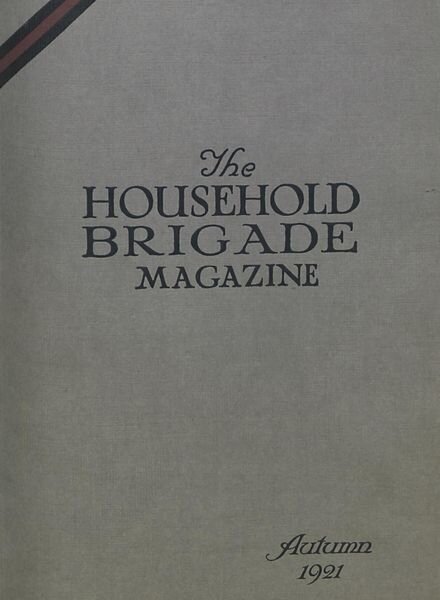 The Guards Magazine – Autumn 1921 Cover
