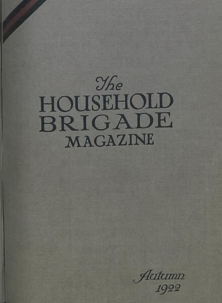 The Guards Magazine – Autumn 1922 Cover