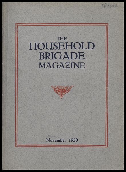 The Guards Magazine – November 1920 Cover