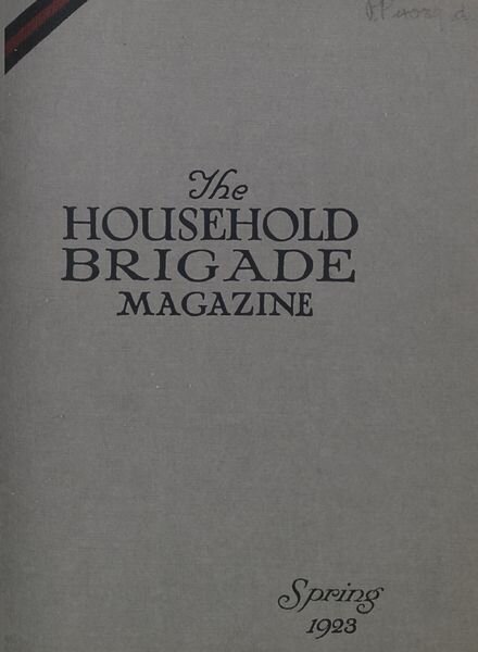 The Guards Magazine – Spring 1923 Cover