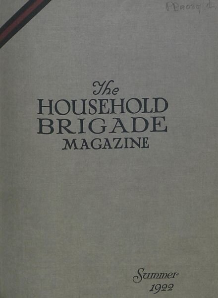 The Guards Magazine – Summer 1922 Cover