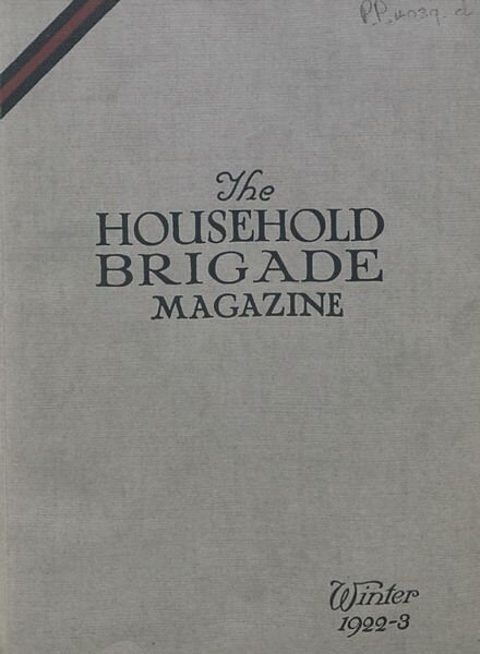 The Guards Magazine – Winter 1922-3 Cover