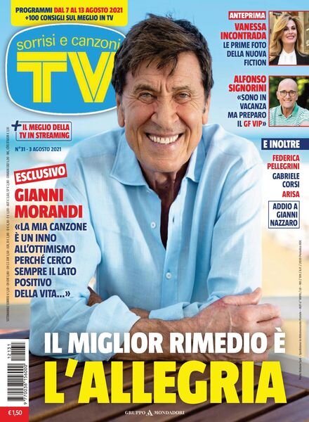 TV Sorrisi e Canzoni – 02 agosto 2021 Cover