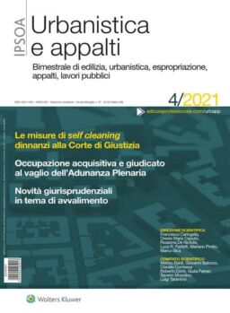 Urbanistica e appalti – Luglio-Agosto 2021