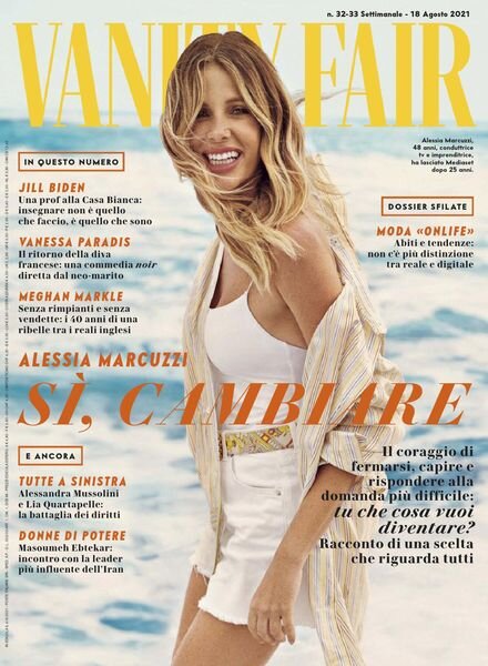 Vanity Fair Italia – 18 agosto 2021 Cover