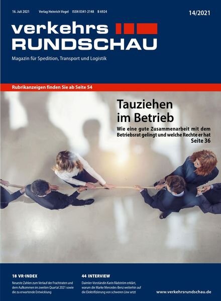 VerkehrsRundschau – 08 Juli 2021 Cover
