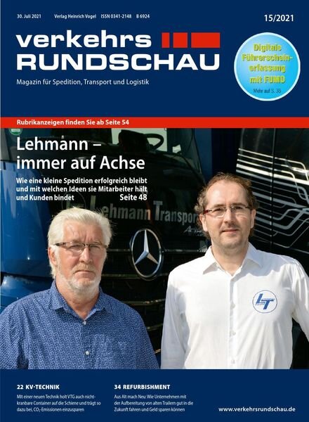 VerkehrsRundschau – 22 Juli 2021 Cover