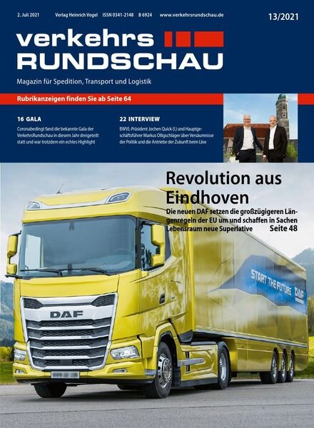 VerkehrsRundschau – 25 Juni 2021 Cover