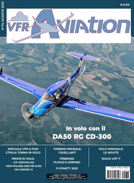 VFR Aviation – Agosto 2021 Cover